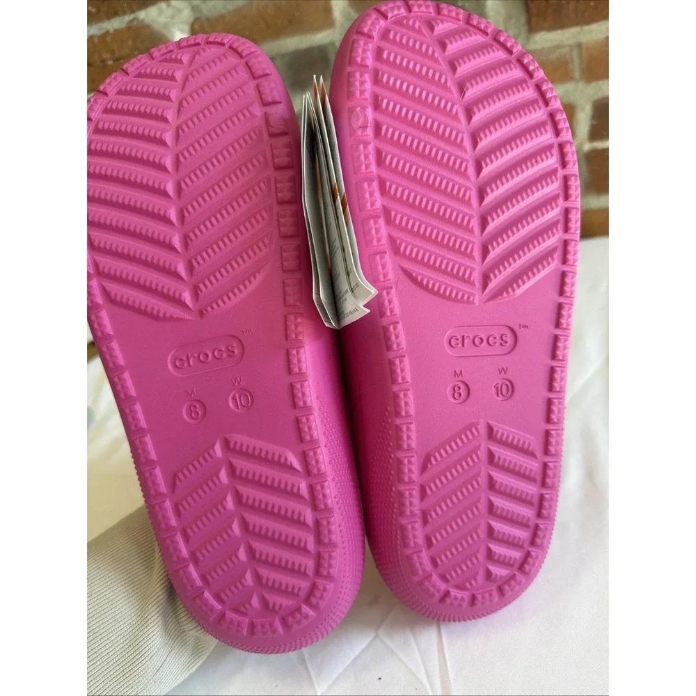 New Crocs Classic Sandal V2 Hot Pink Size 8 Mens, 10 W‎ Slides Comfort Sandals
